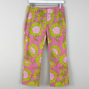 VTG Lilly Pulitzer Liza Capri Pant Sunflower Soleil